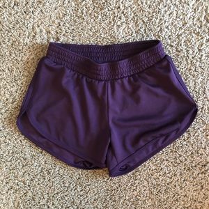 Purple running shorts!